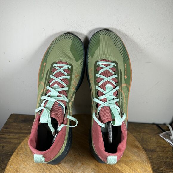 Nike Pegasus Trail 4 GORE-TEX Shoes Mens Size 13 Green Red Waterproof DJ7926-300 - Picture 6 of 8